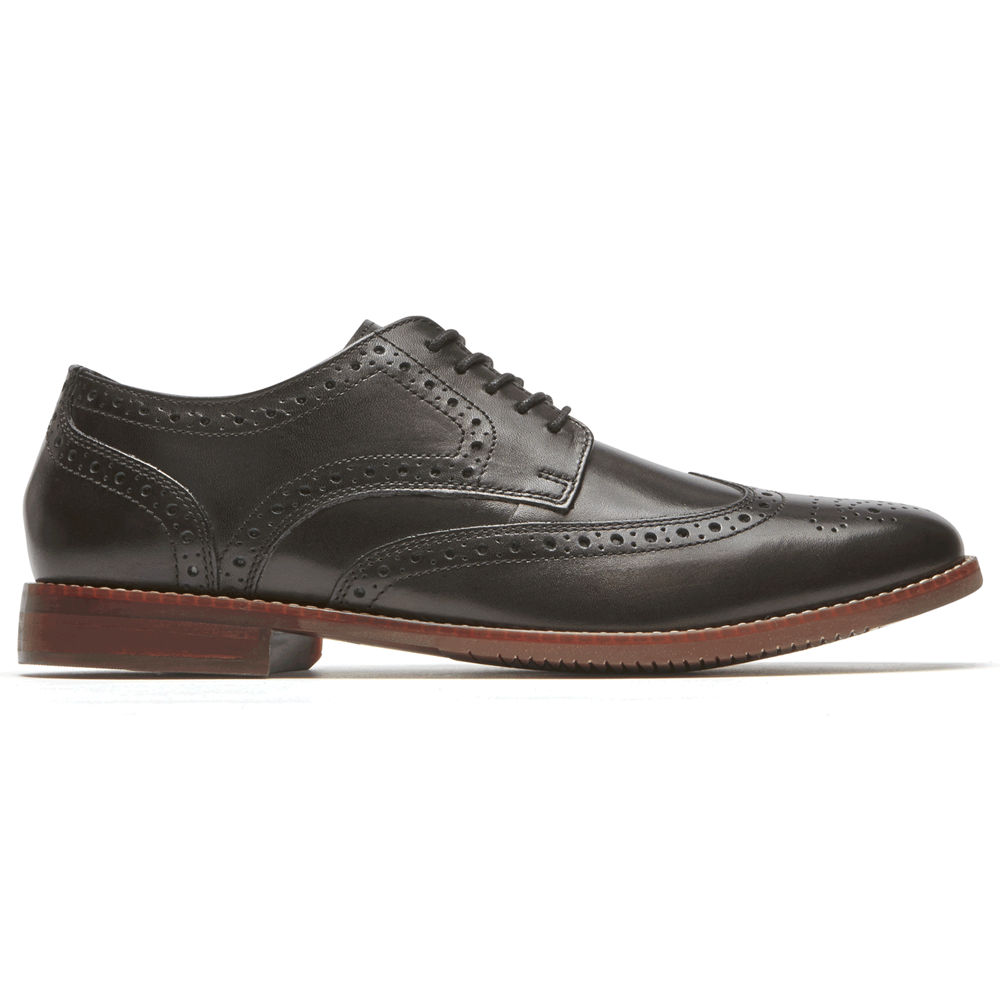 Rockport Singapore Mens Lace Up - Style Purpose Wingtip Black - ZM3867954